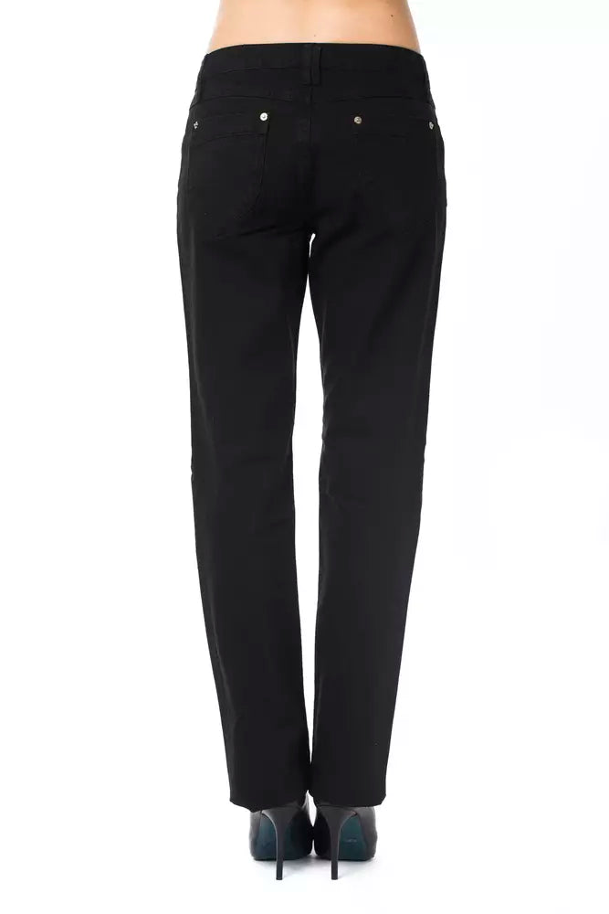 Ungaro Fever Black Cotton Women's Pant $152.00 Ungaro Fever Luzworld
