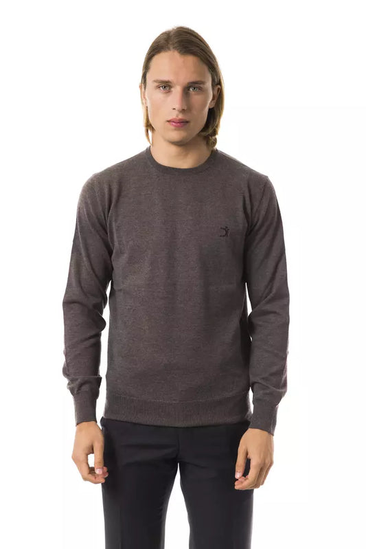 Uominitaliani Gray Merino Wool Men Sweater $196.00 Uominitaliani Luzworld