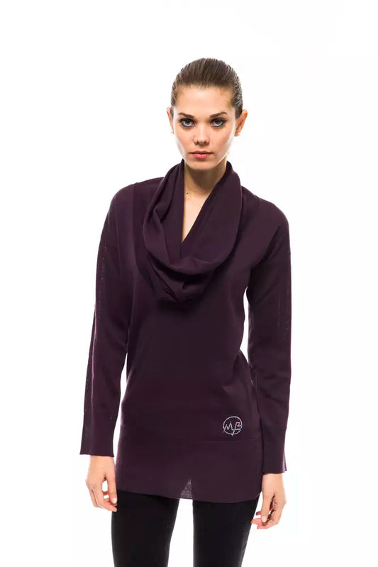 Montana Blu Purple Wool Women Sweater $173.00 Montana Blu Luzworld