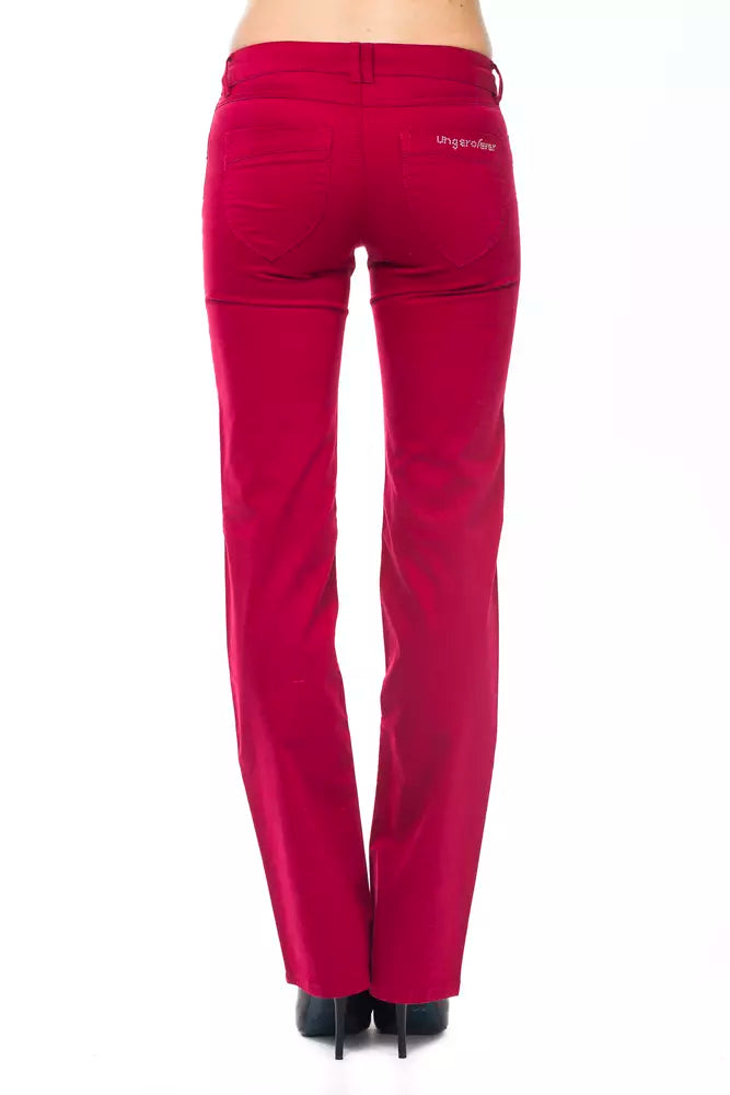 Ungaro Fever Red Cotton Women Pants $170.00 Ungaro Fever Luzworld