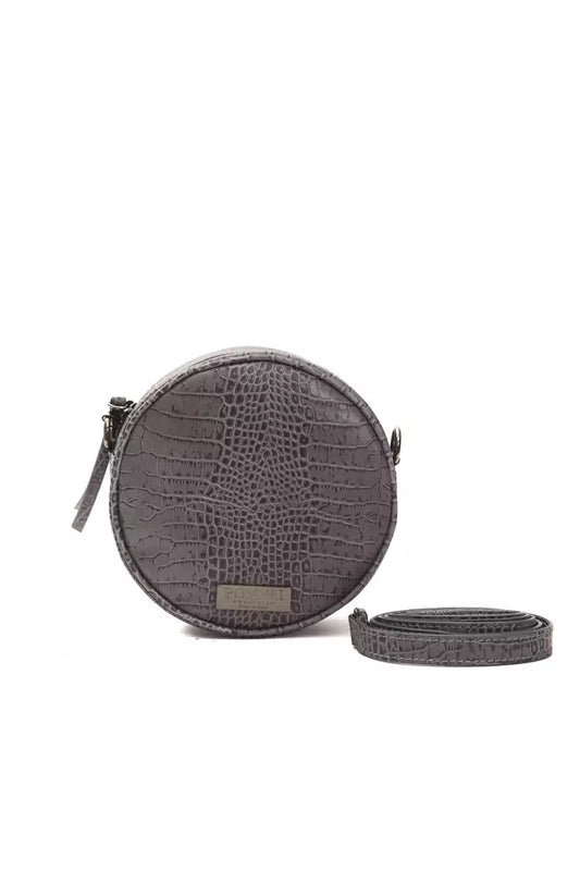 Pompei Donatella Gray Leather Women Crossbody Bag $545.00 Pompei Donatella Luzworld