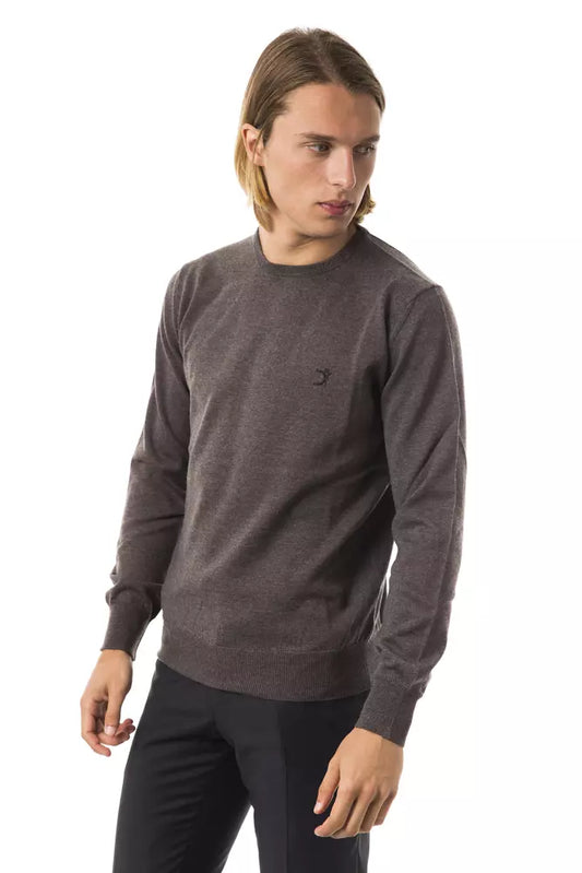 Uominitaliani Gray Merino Wool Men Sweater $196.00 Uominitaliani Luzworld