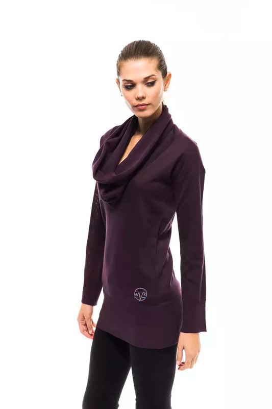 Montana Blu Purple Wool Women Sweater $173.00 Montana Blu Luzworld
