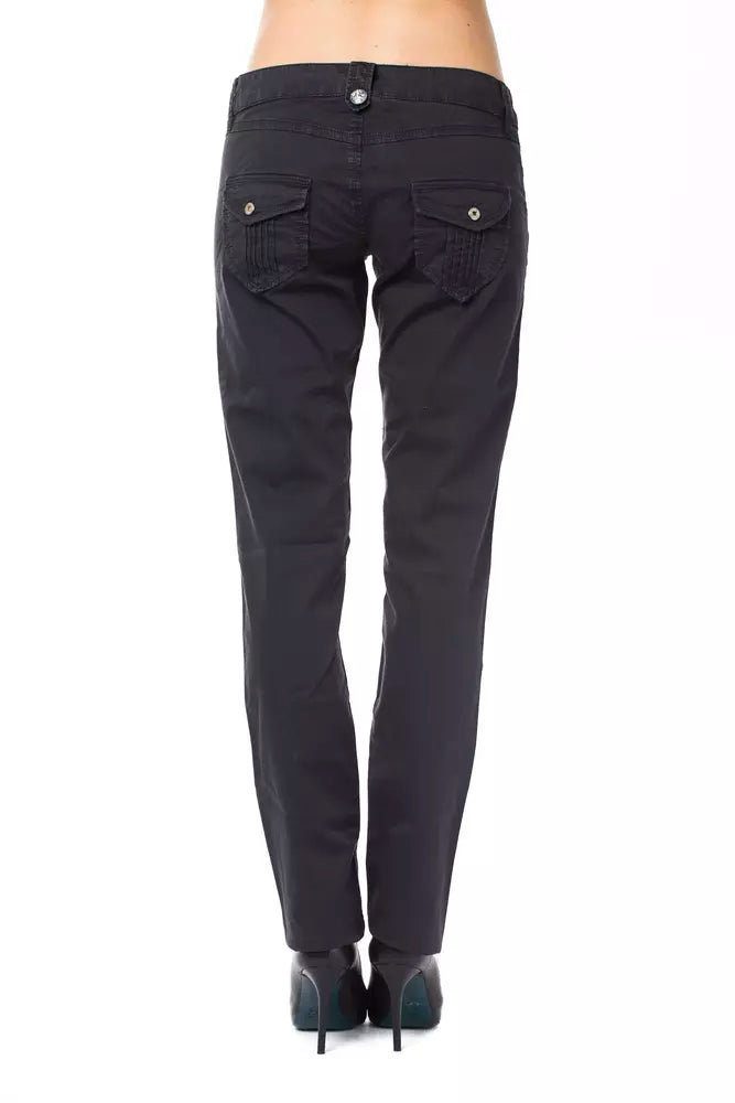 Ungaro Fever Blue Cotton Women's Pant $172.00 Ungaro Fever Luzworld