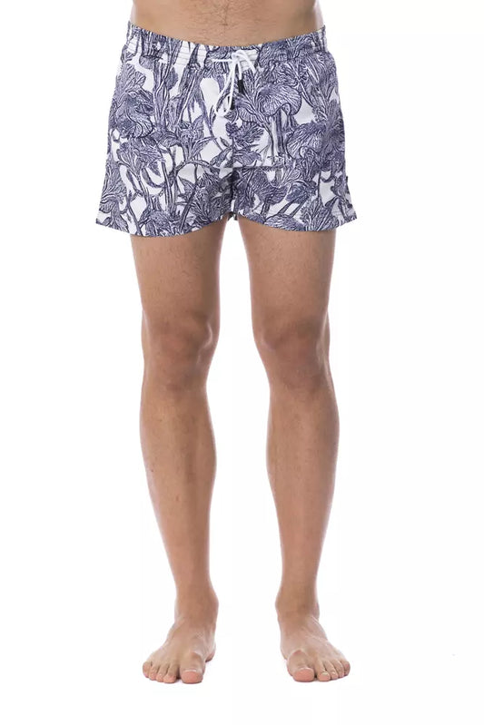 Roberto Cavalli Sport Light Blue Polyester Men's Swim Trunk $477.00 Roberto Cavalli Sport Luzworld