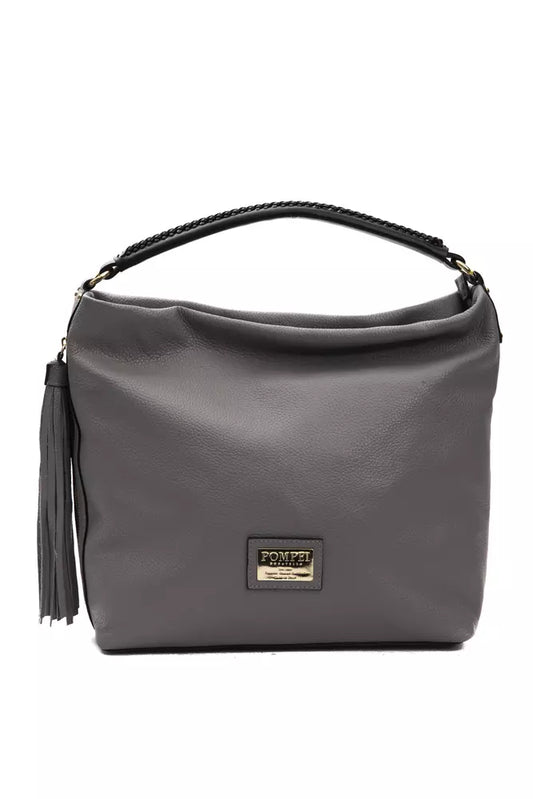 Pompei Donatella Gray Leather Women Shoulder Bag $794.00 Pompei Donatella Luzworld