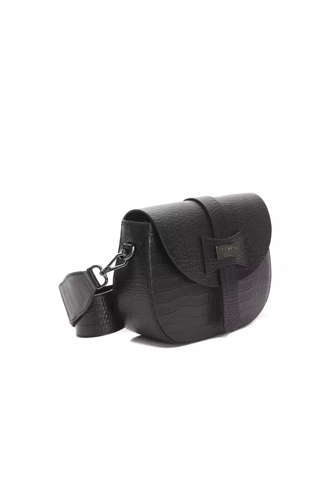 Pompei Donatella Black Leather Women Crossbody Bag $734.00 Pompei Donatella Luzworld