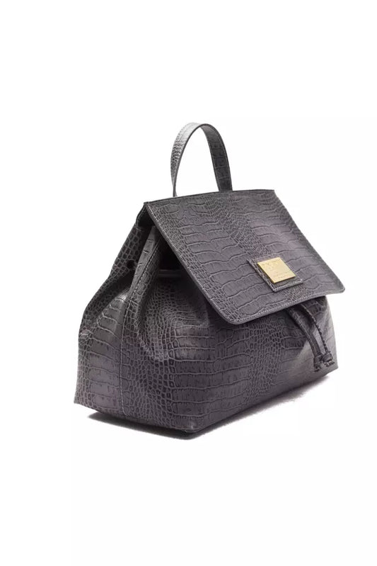 Pompei Donatella Gray Leather Women Shoulder Bag $646.00 Pompei Donatella Luzworld