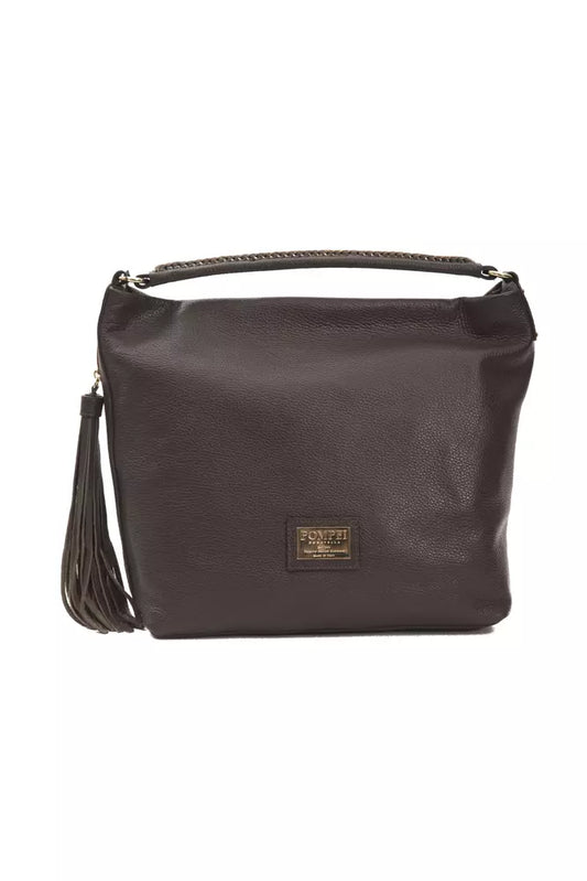 Pompei Donatella Brown Leather Women Shoulder Bag $794.00 Pompei Donatella Luzworld
