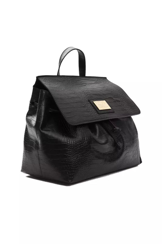 Pompei Donatella Black Leather Women Shoulder Bag $646.00 Pompei Donatella Luzworld