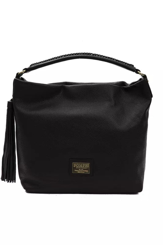 Pompei Donatella Black Leather Women Shoulder Bag $794.00 Pompei Donatella Luzworld