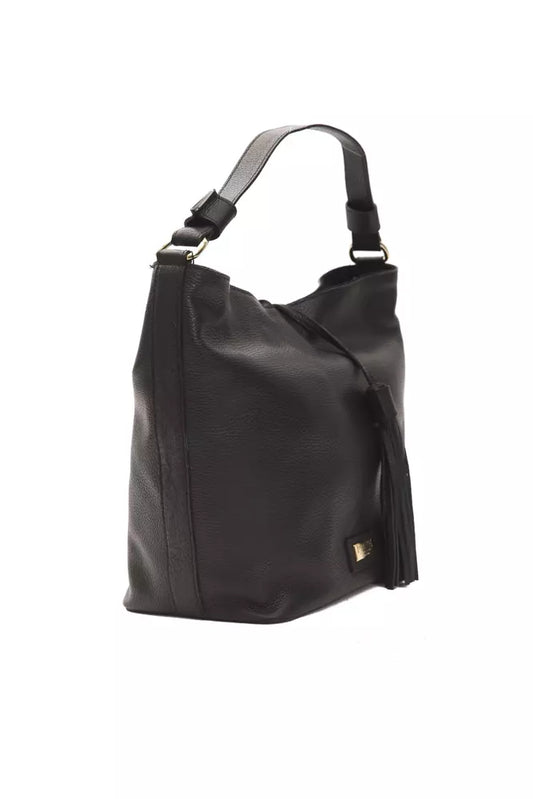 Pompei Donatella Black Leather Women Shoulder Bag $734.00 Pompei Donatella Luzworld