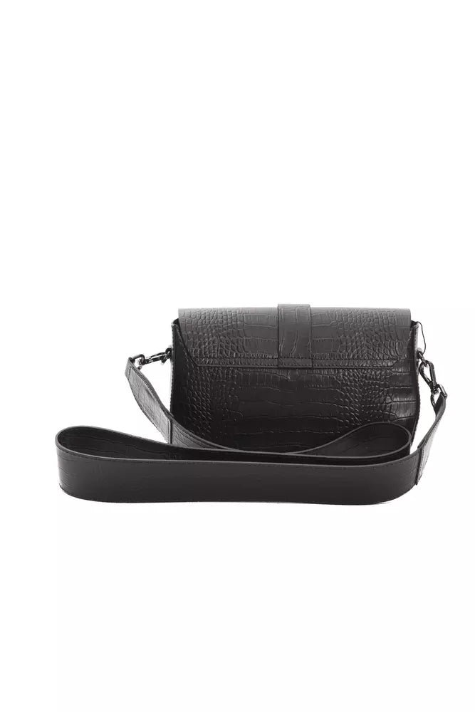 Pompei Donatella Black Leather Women Crossbody Bag $734.00 Pompei Donatella Luzworld