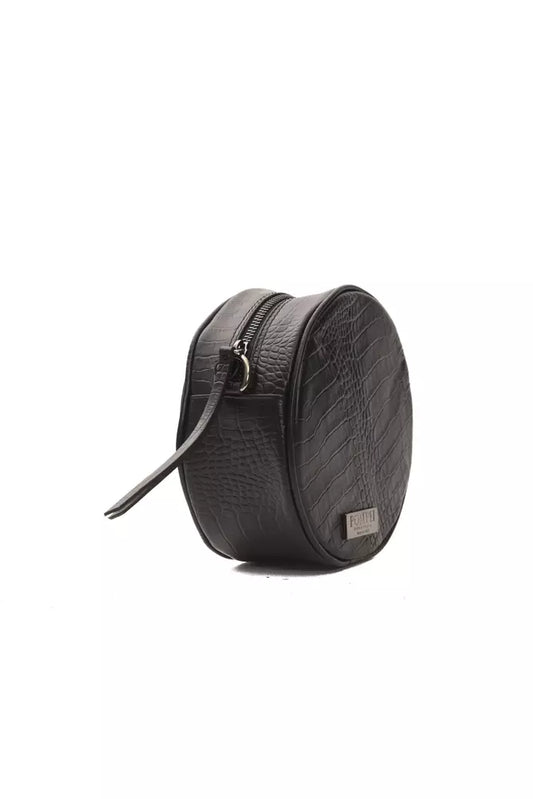 Pompei Donatella Black Leather Women Crossbody Bag $545.00 Pompei Donatella Luzworld