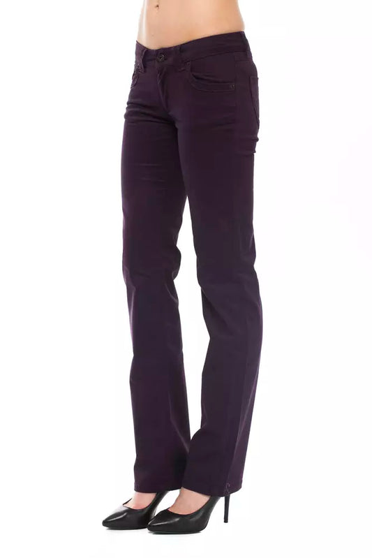 Ungaro Fever Purple Cotton Women Pant $170.00 Ungaro Fever Luzworld