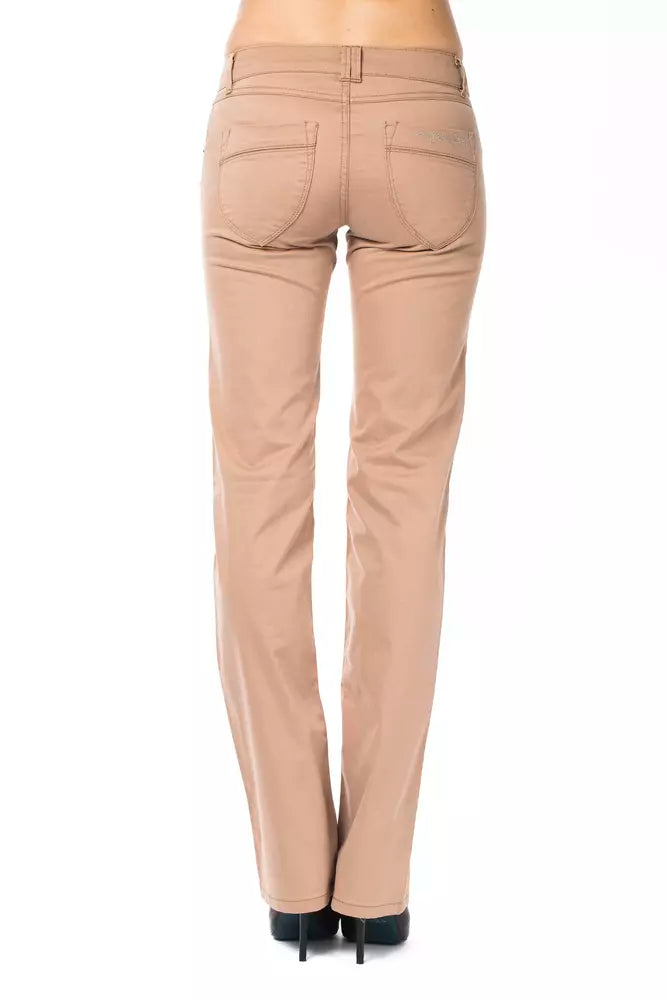 Ungaro Fever Beige Cotton Women Pant $170.00 Ungaro Fever Luzworld
