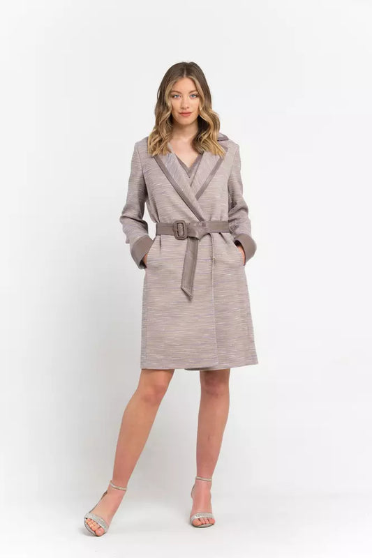 Trussardi Beige Cotton Women Coat $2877.00 Trussardi Luzworld