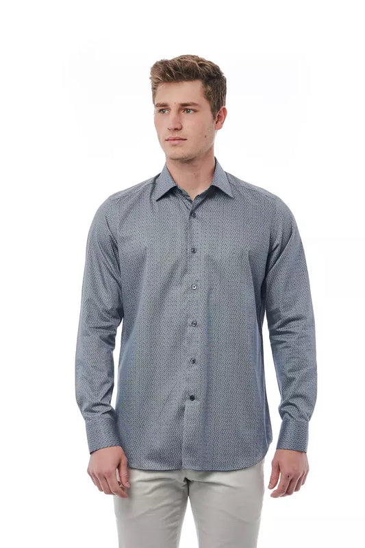 Bagutta Black Cotton Men Shirt $243.00 Bagutta Luzworld