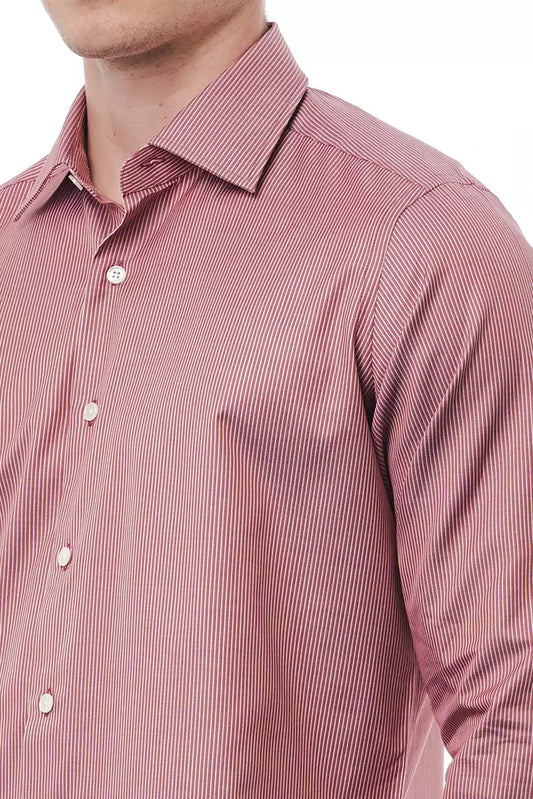 Bagutta Red Cotton Men Shirt $243.00 Bagutta Luzworld