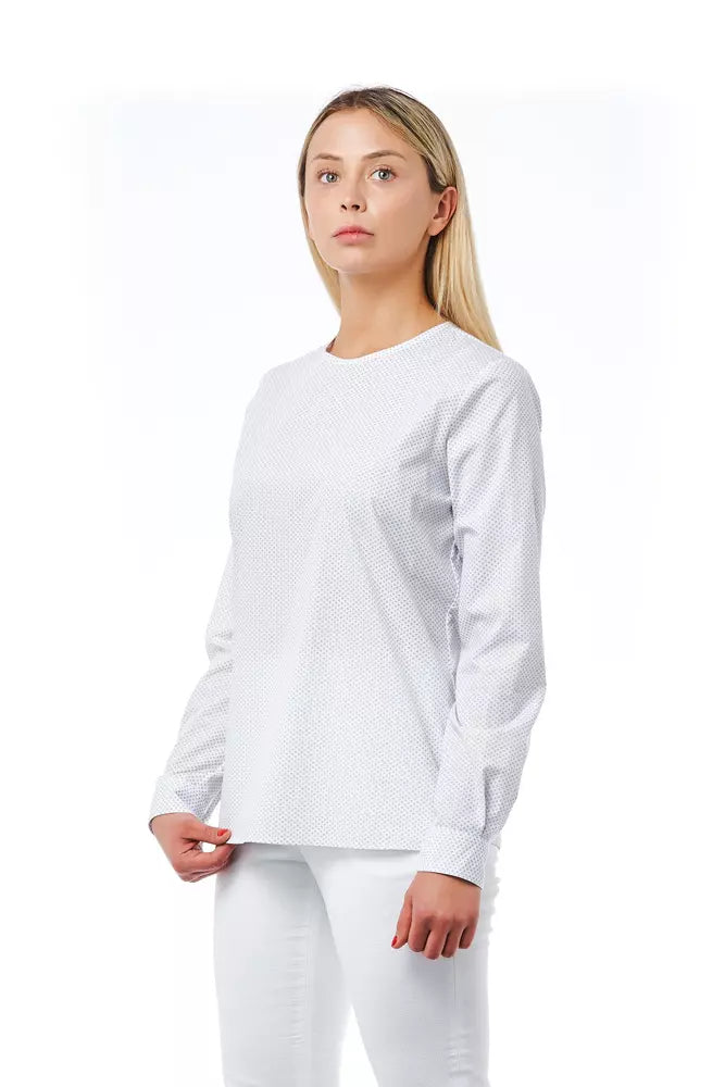 Bagutta White Cotton Women Blouse $228.00 Bagutta Luzworld