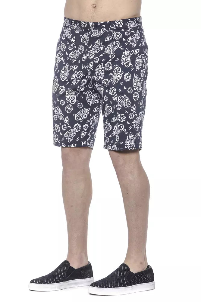PT Torino Blue Cotton Men Bermuda Shorts $507.00 PT Torino Luzworld