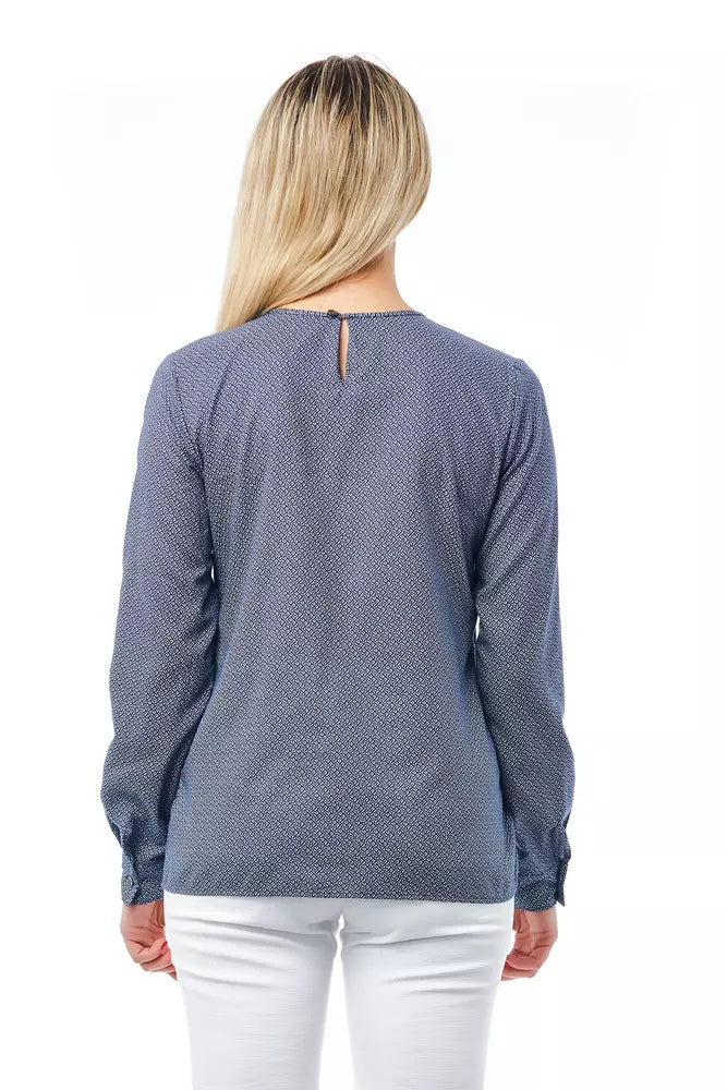 Bagutta Blue Cotton Women Shirt $228.00 Bagutta Luzworld