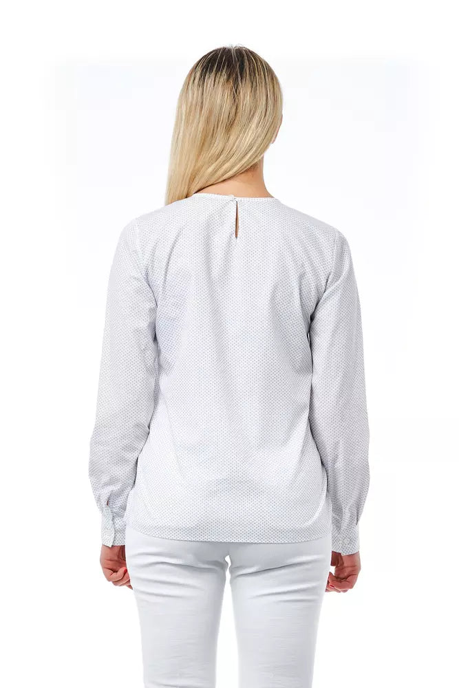 Bagutta White Cotton Women Blouse $228.00 Bagutta Luzworld