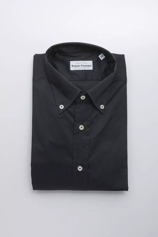 Robert Friedman Black Cotton Men's Shirt $211.00 Robert Friedman Luzworld