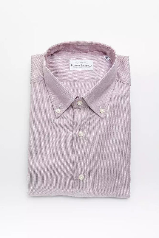 Robert Friedman Red Cotton Men Shirt $211.00 Robert Friedman Luzworld