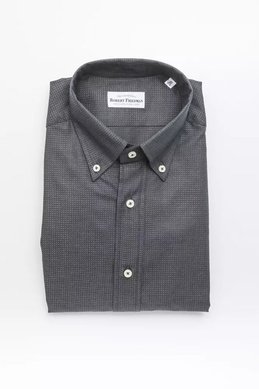 Robert Friedman Green Cotton Men Shirt $211.00 Robert Friedman Luzworld