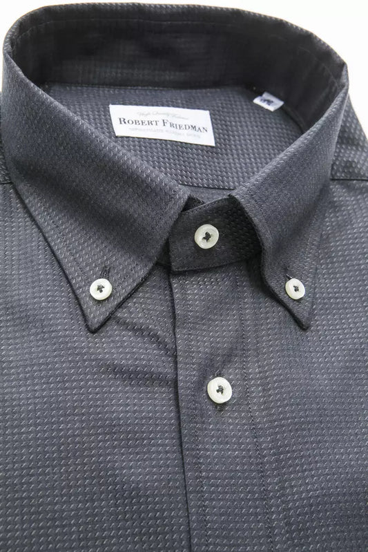 Robert Friedman Green Cotton Men Shirt $211.00 Robert Friedman Luzworld