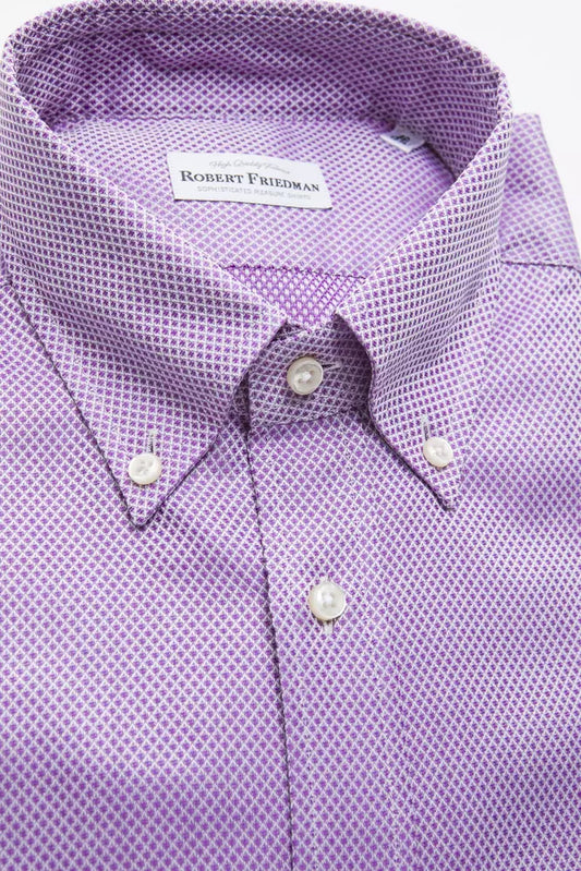 Robert Friedman Multicolor Cotton Men Shirt $211.00 Robert Friedman Luzworld