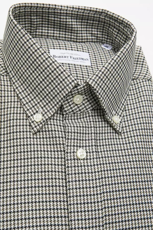 Robert Friedman Beige Cotton Men Shirt $211.00 Robert Friedman Luzworld