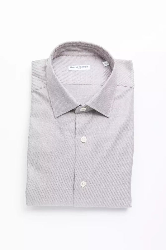 Robert Friedman Beige Cotton Men Shirt $211.00 Robert Friedman Luzworld