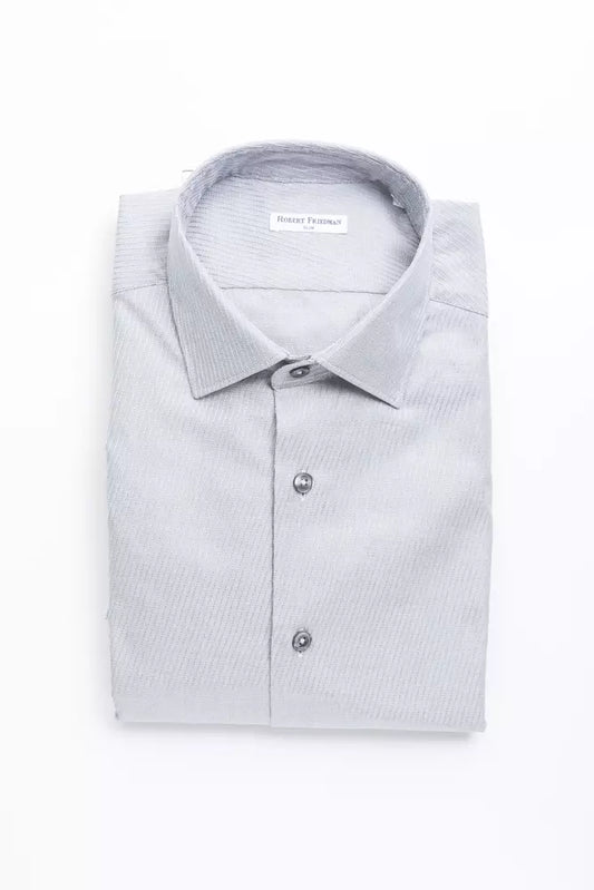 Robert Friedman Beige Cotton Men Shirt $211.00 Robert Friedman Luzworld