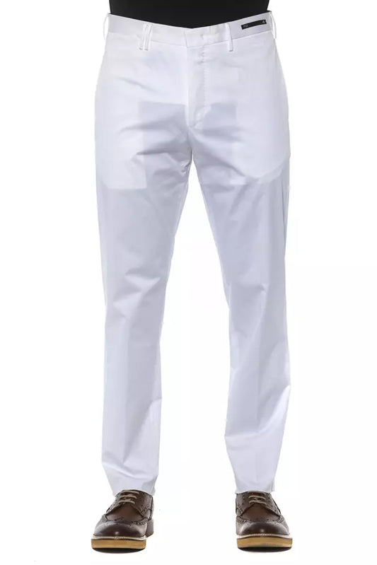 PT Torino White Cotton Men Trouser $494.00 PT Torino Luzworld