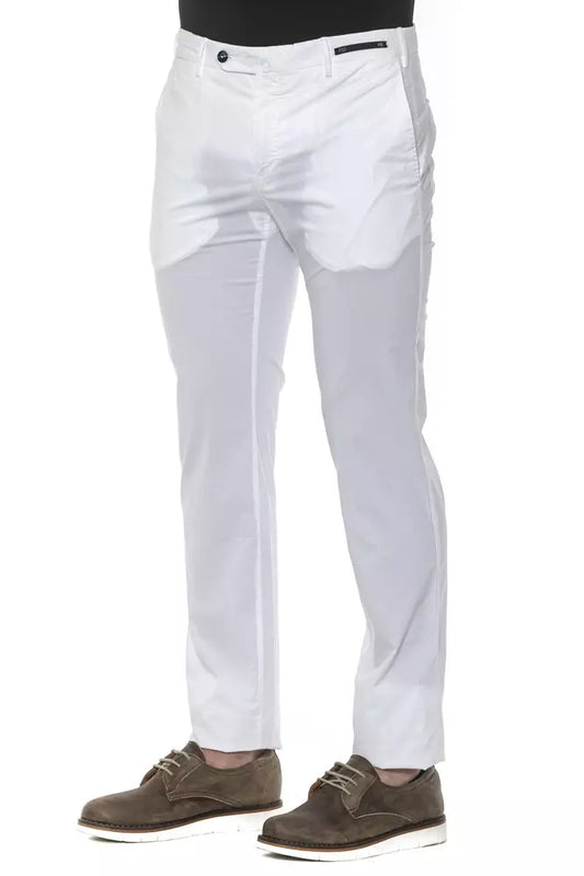 PT Torino White Cotton Men's Trouser $474.00 PT Torino Luzworld