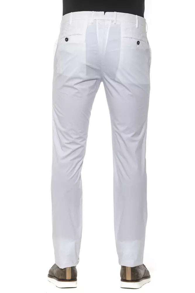 PT Torino White Cotton Men's Trouser $474.00 PT Torino Luzworld