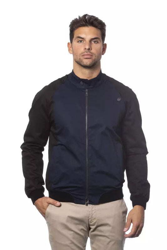 Verri Blue Cotton Men's Bomber Jacket $1135.00 Verri Luzworld