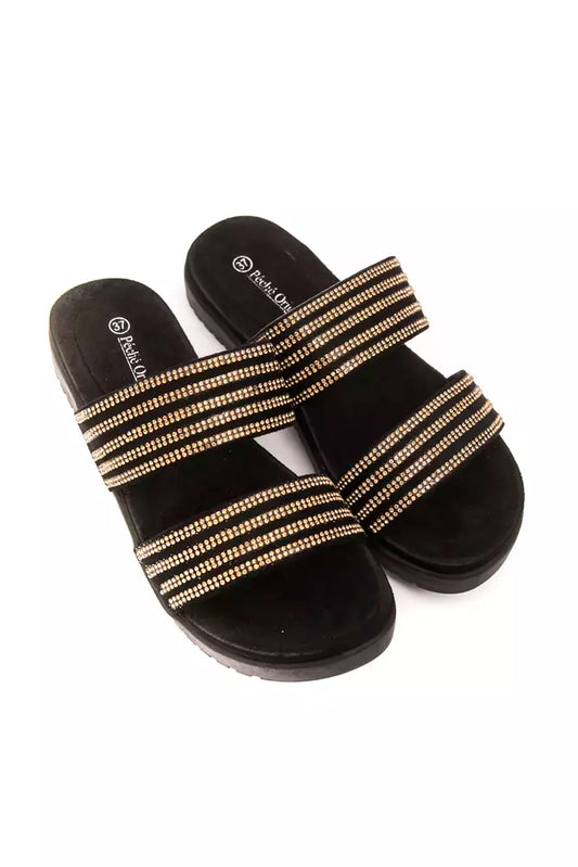Péché Originel Gold Textile Women Sandal $135.00 Péché Originel Luzworld