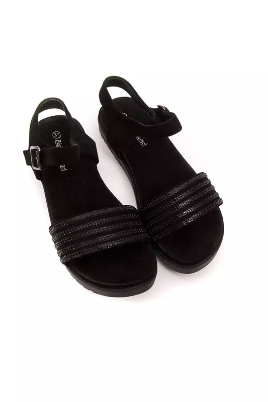 Péché Originel Black Textile Women Sandal $135.00 Péché Originel Luzworld