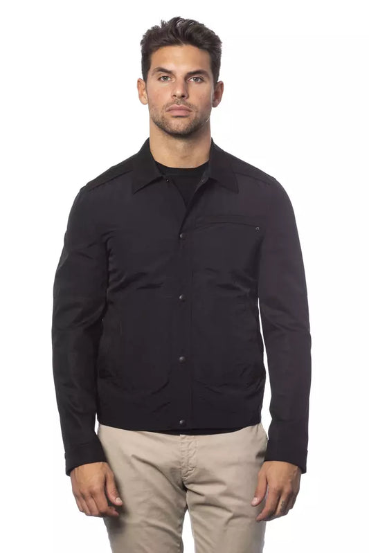 Verri Black Cotton Men's Bomber Jacket $1135.00 Verri Luzworld