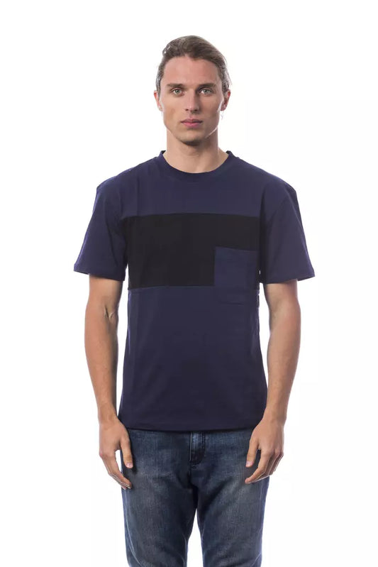 Verri Blue Cotton Men T-Shirt $146.00 Verri Luzworld