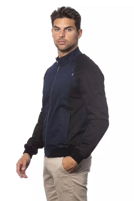Verri Blue Cotton Men's Bomber Jacket $1135.00 Verri Luzworld
