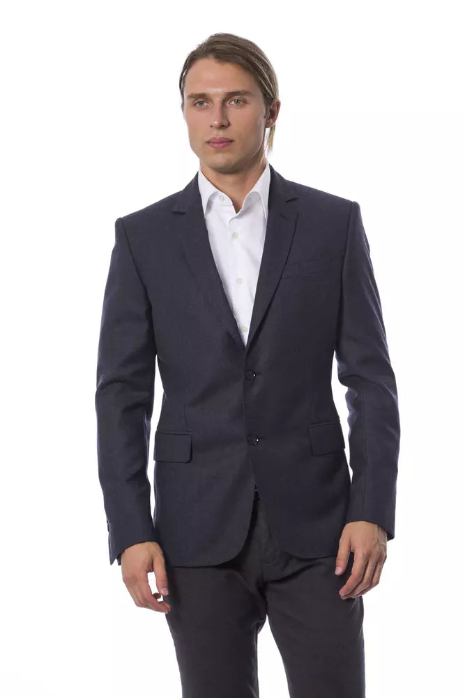 Verri Elegant Blue Wool Single-Breasted Blazer $900.00 Verri Luzworld