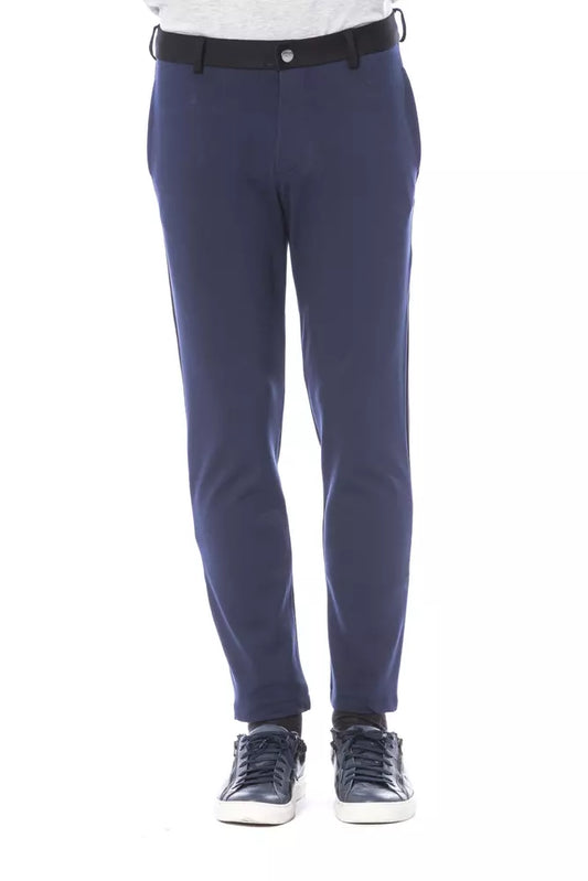 Verri Blue Viscose Men Pant $486.00 Verri Luzworld