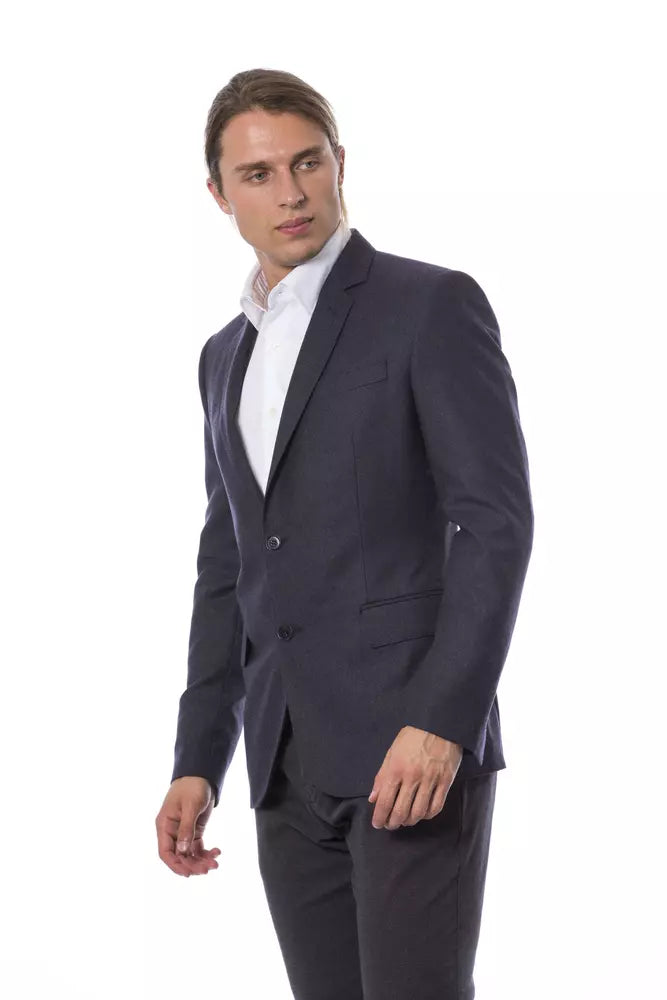 Verri Elegant Blue Wool Single-Breasted Blazer $900.00 Verri Luzworld