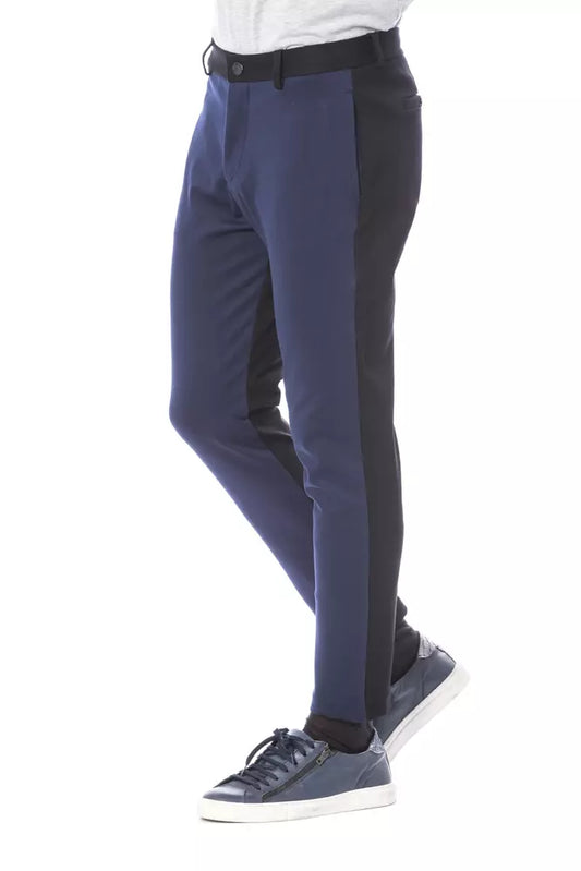 Verri Blue Viscose Men Pant $486.00 Verri Luzworld