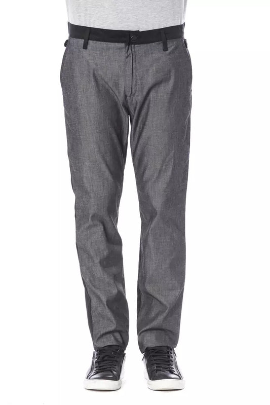 Verri Black Cotton Men Pant $486.00 Verri Luzworld