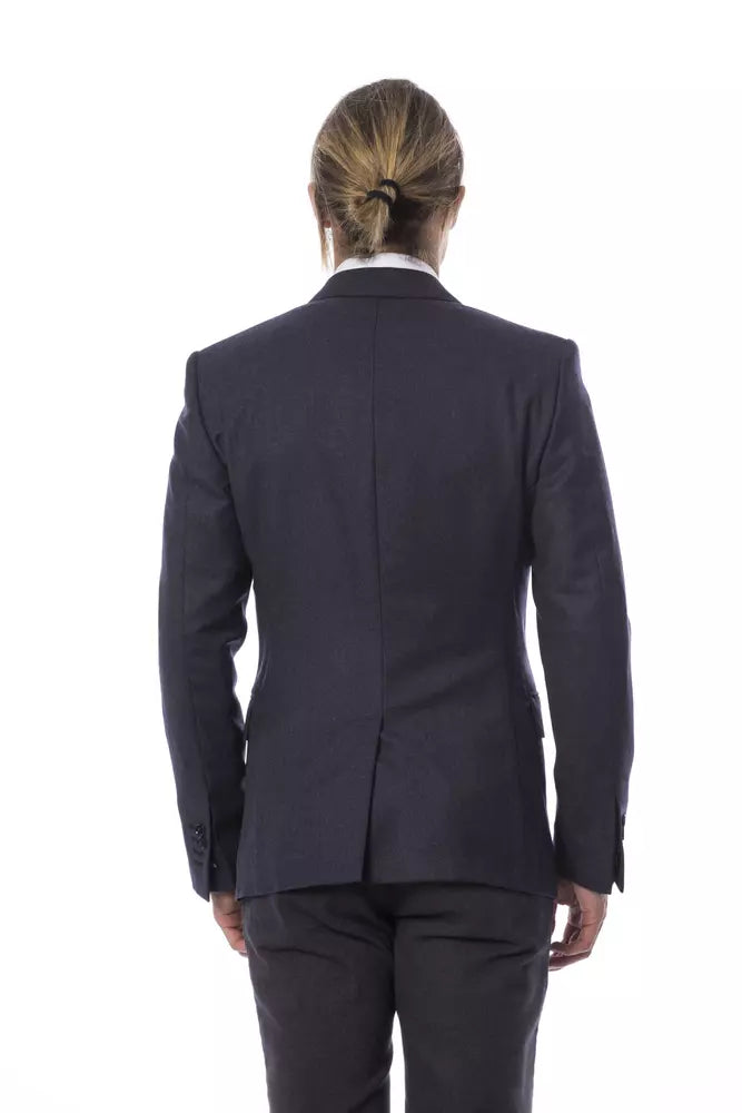 Verri Elegant Blue Wool Single-Breasted Blazer $900.00 Verri Luzworld
